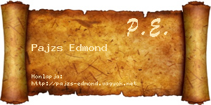 Pajzs Edmond névjegykártya